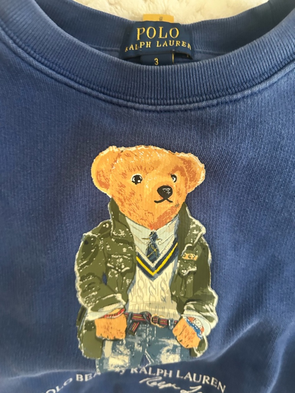 Polo by Ralph Lauren Blue Kids Polo Bear Sweatshirt - Picture 3 of 6